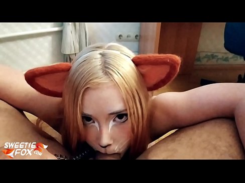 ❤️ Kitsune schlucken Dick a kum an hirem Mond Häre Porno bei eis ☑